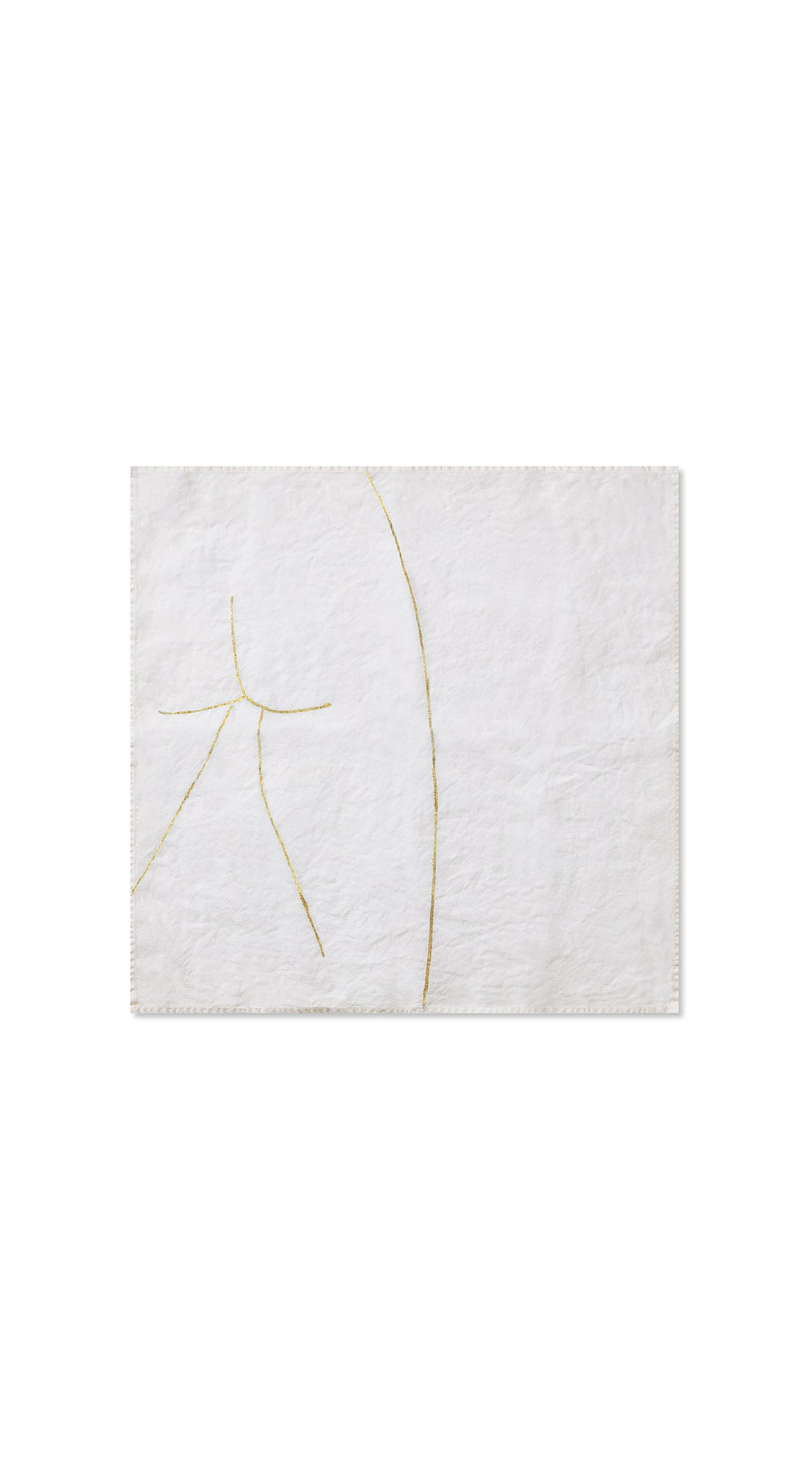 Nude Linen Napkin "Male" in Gold, 50x50cm