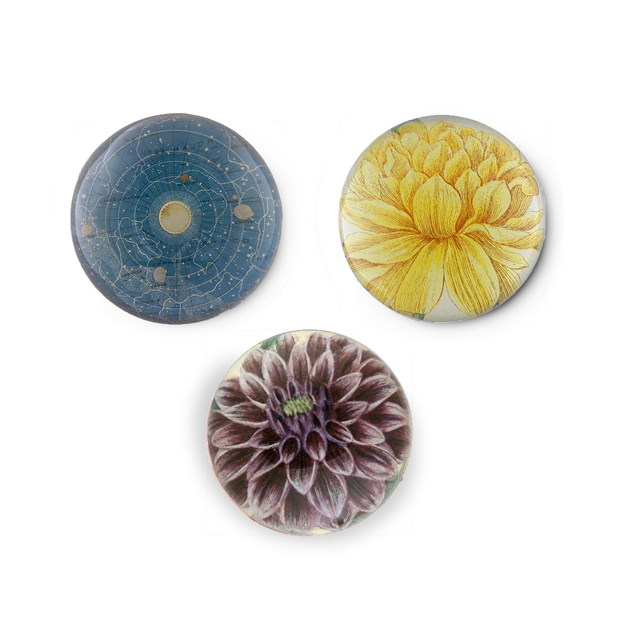 John Derian 'Blue Universe' Paperweight, 9cm