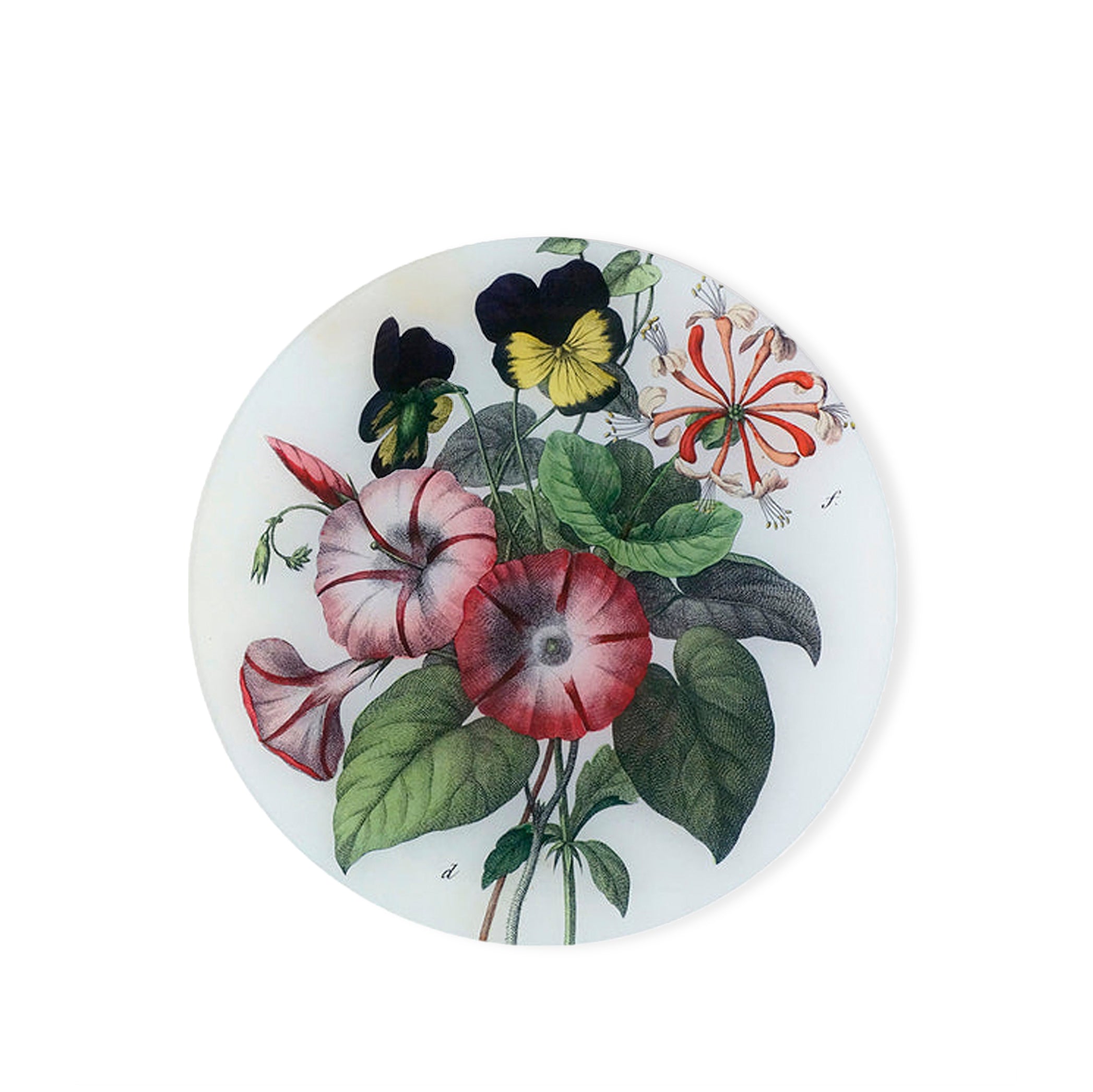 John Derian 'Pansy Honeysuckle & Morning Glory' Plate, 28cm