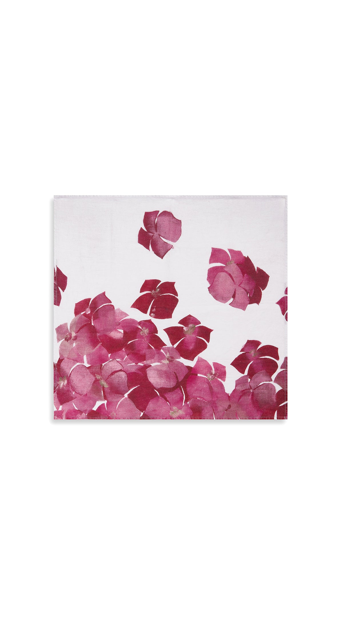 'Hydrangea' Linen Napkin in Pink, 50x50cm