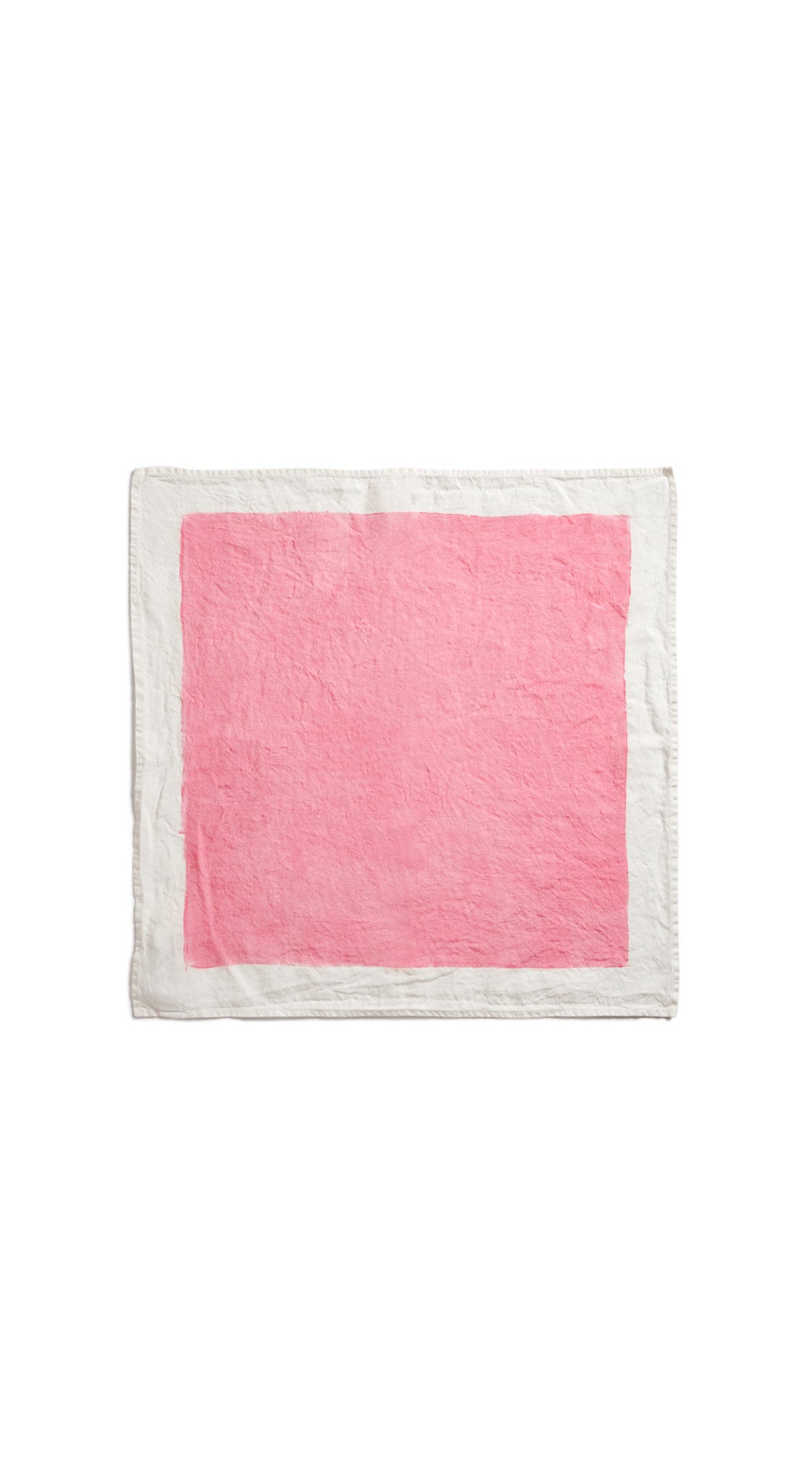 'Full Field' Linen Napkin in Rose Pink, 50x50cm