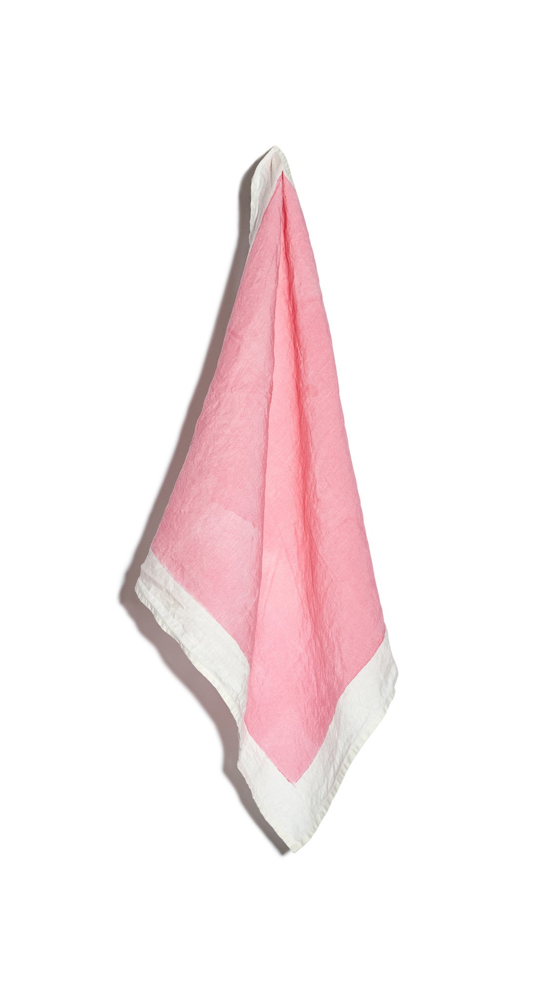 'Full Field' Linen Napkin in Rose Pink, 50x50cm