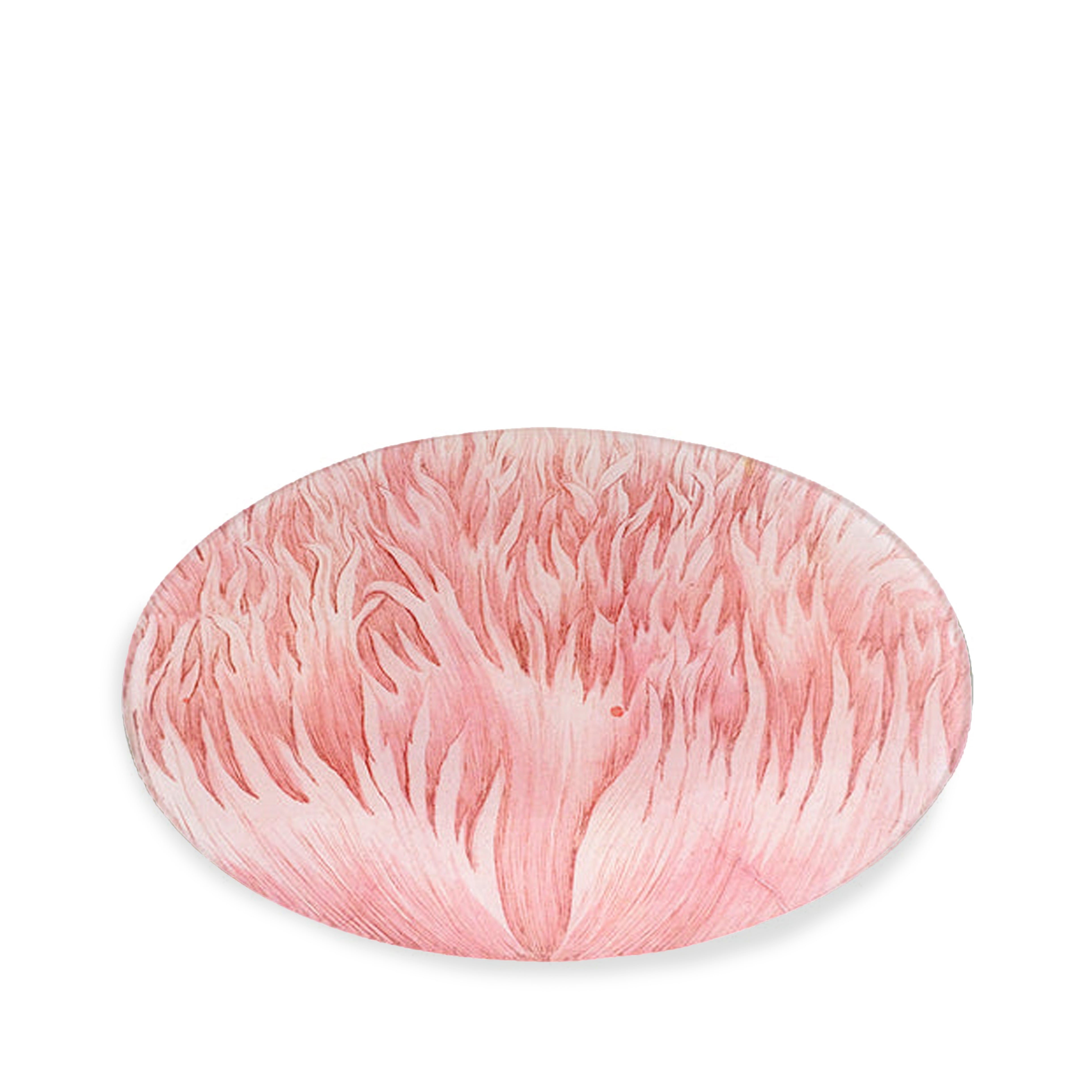 John Derian Pink Crested Poppy Platter, 23x35cm