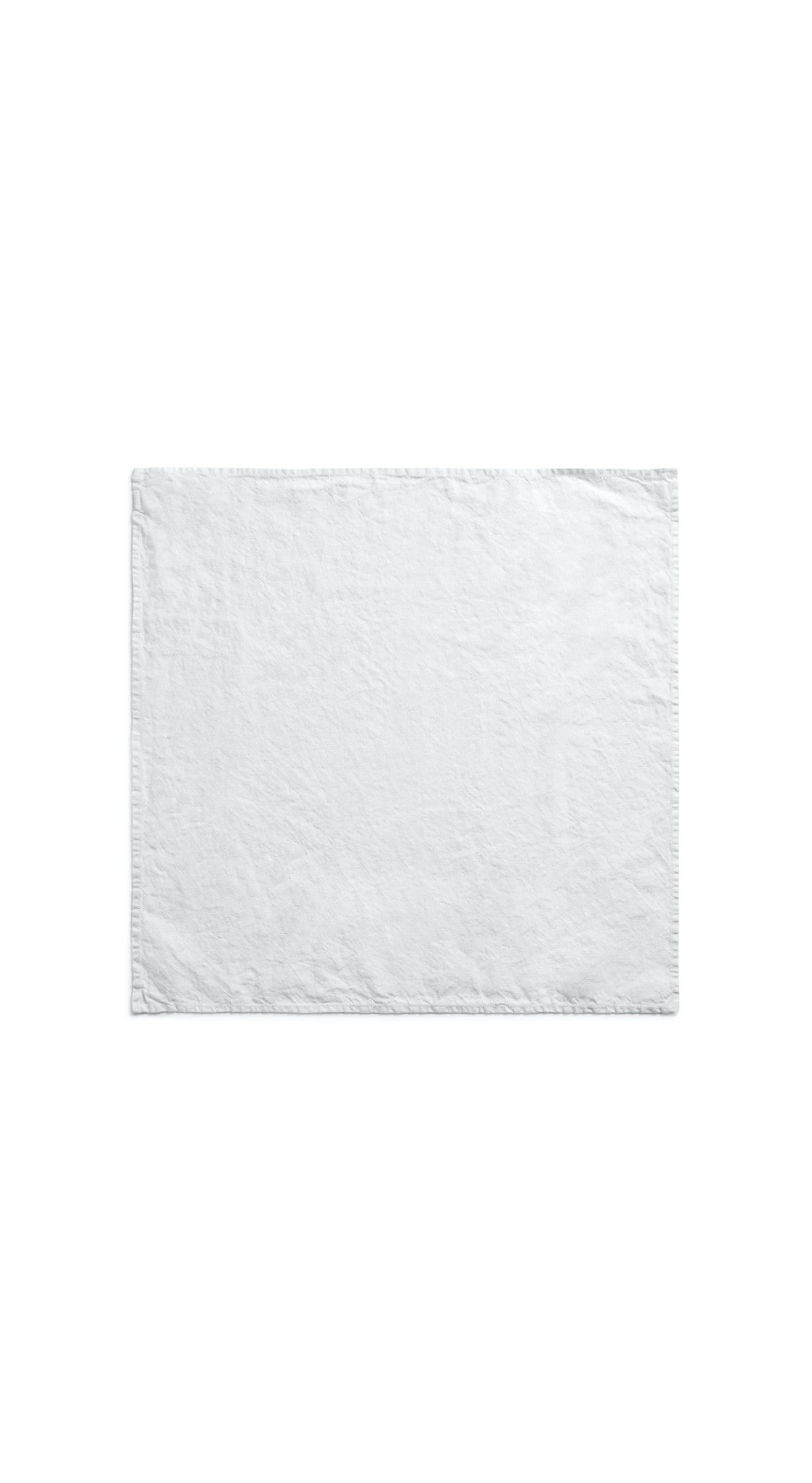 Plain Italian Linen Napkin in White, 50x50cm