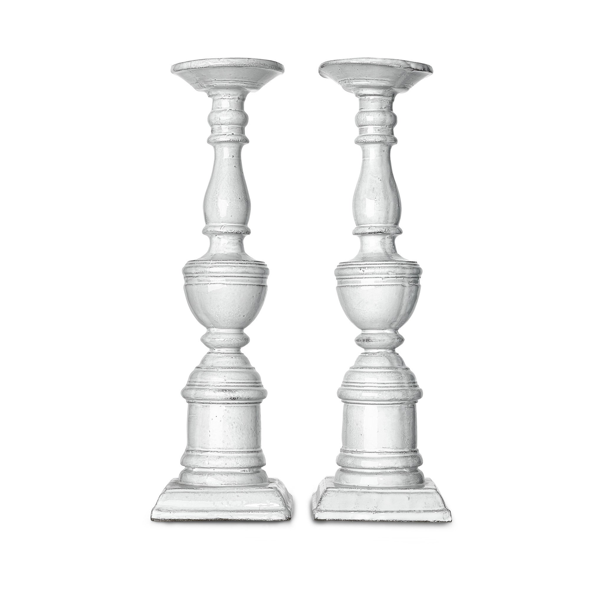 Pair of Positano Candlesticks By Astier de Villatte, 43.5cm