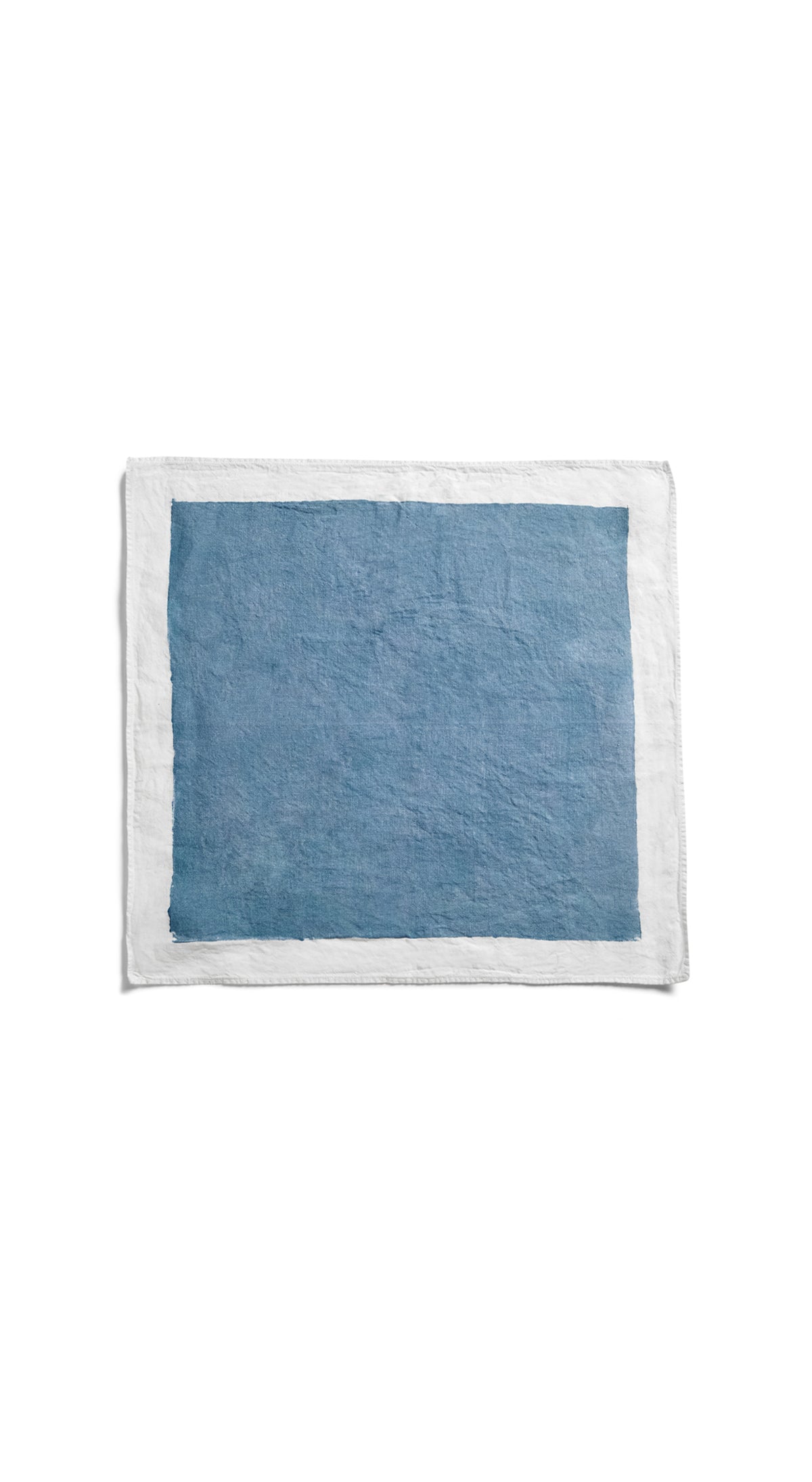 'Full Field' Linen Napkin in Powder Blue, 50x50cm