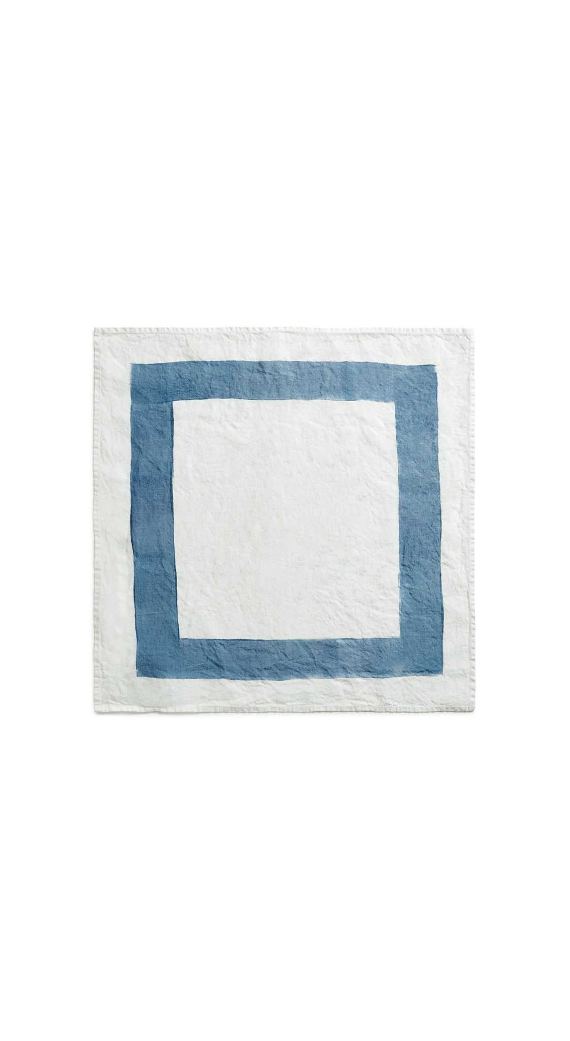 'Cornice' Linen Napkin in Powder Blue, 50x50cm