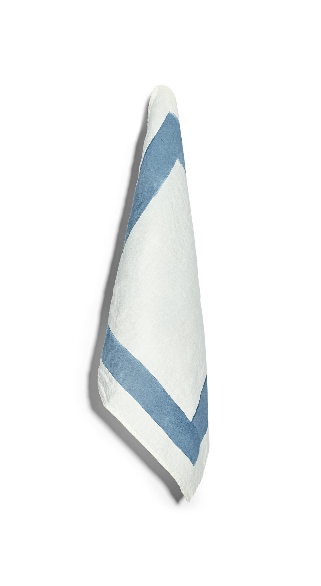 'Cornice' Linen Napkin in Powder Blue, 50x50cm