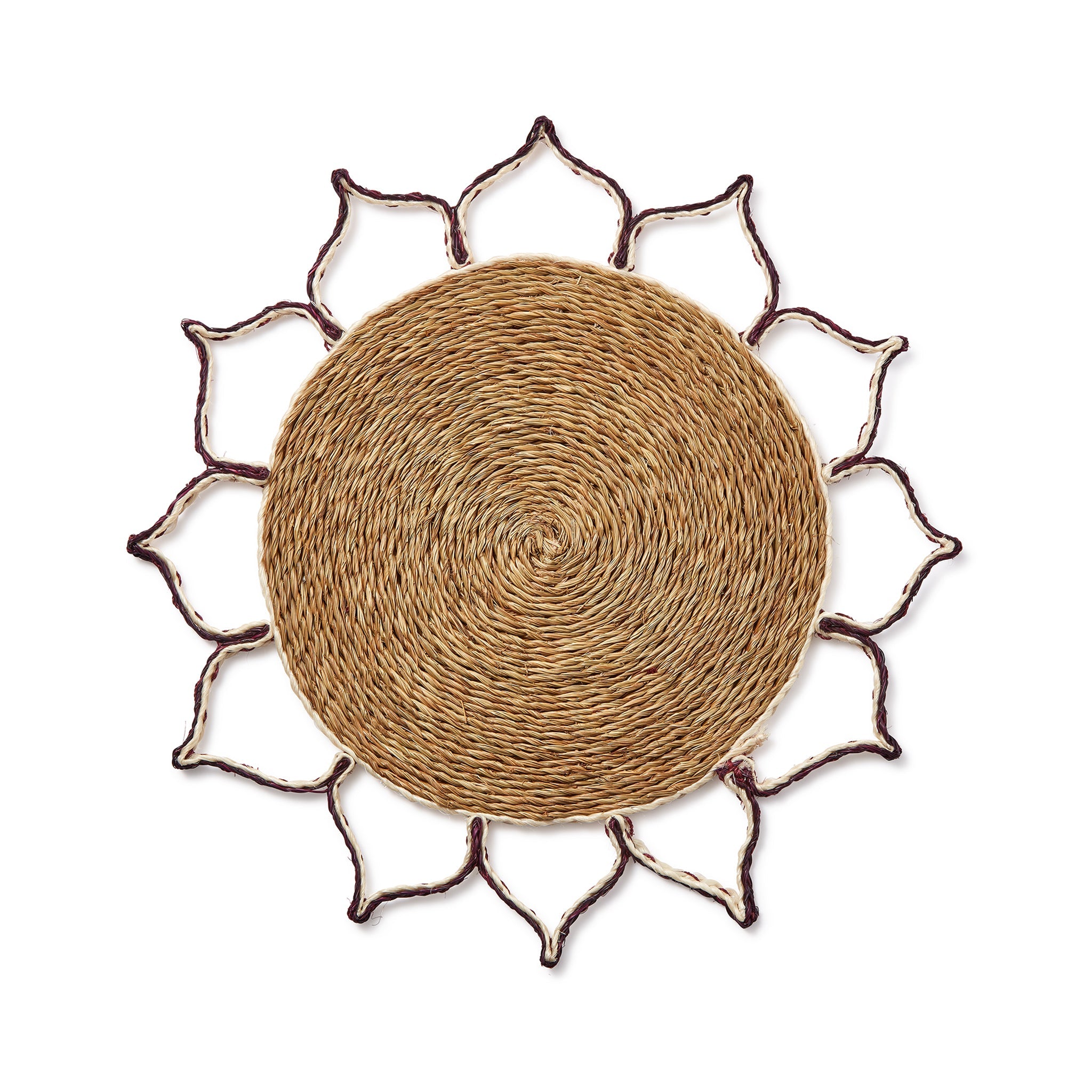 'Petal' Placemat in Grape Purple, 36cm