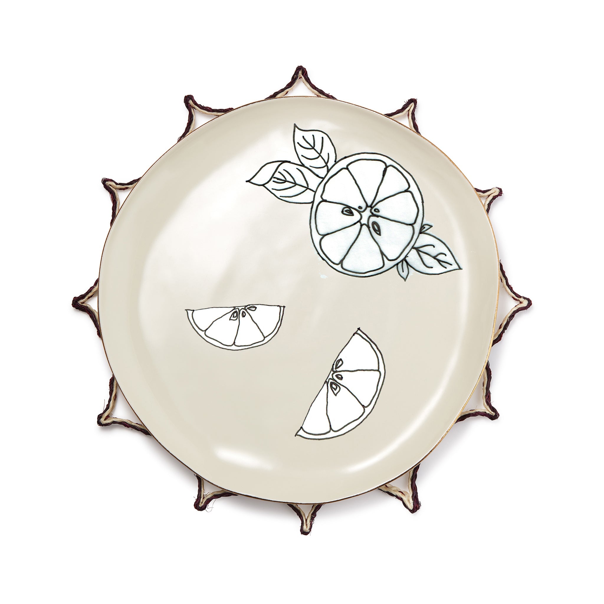 'Petal' Placemat in Grape Purple, 36cm