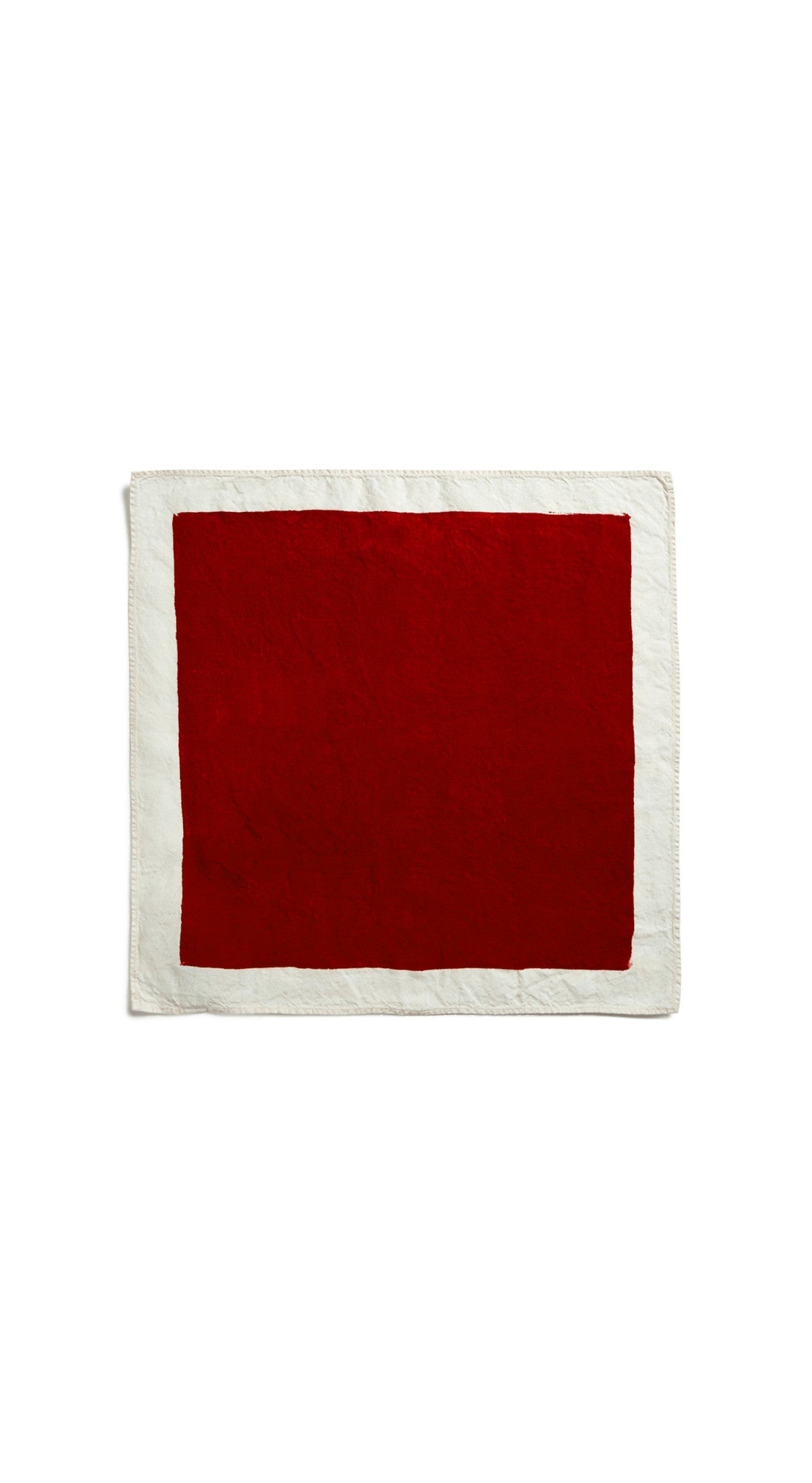 'Full Field' Linen Napkin in Claret Red, 50x50cm