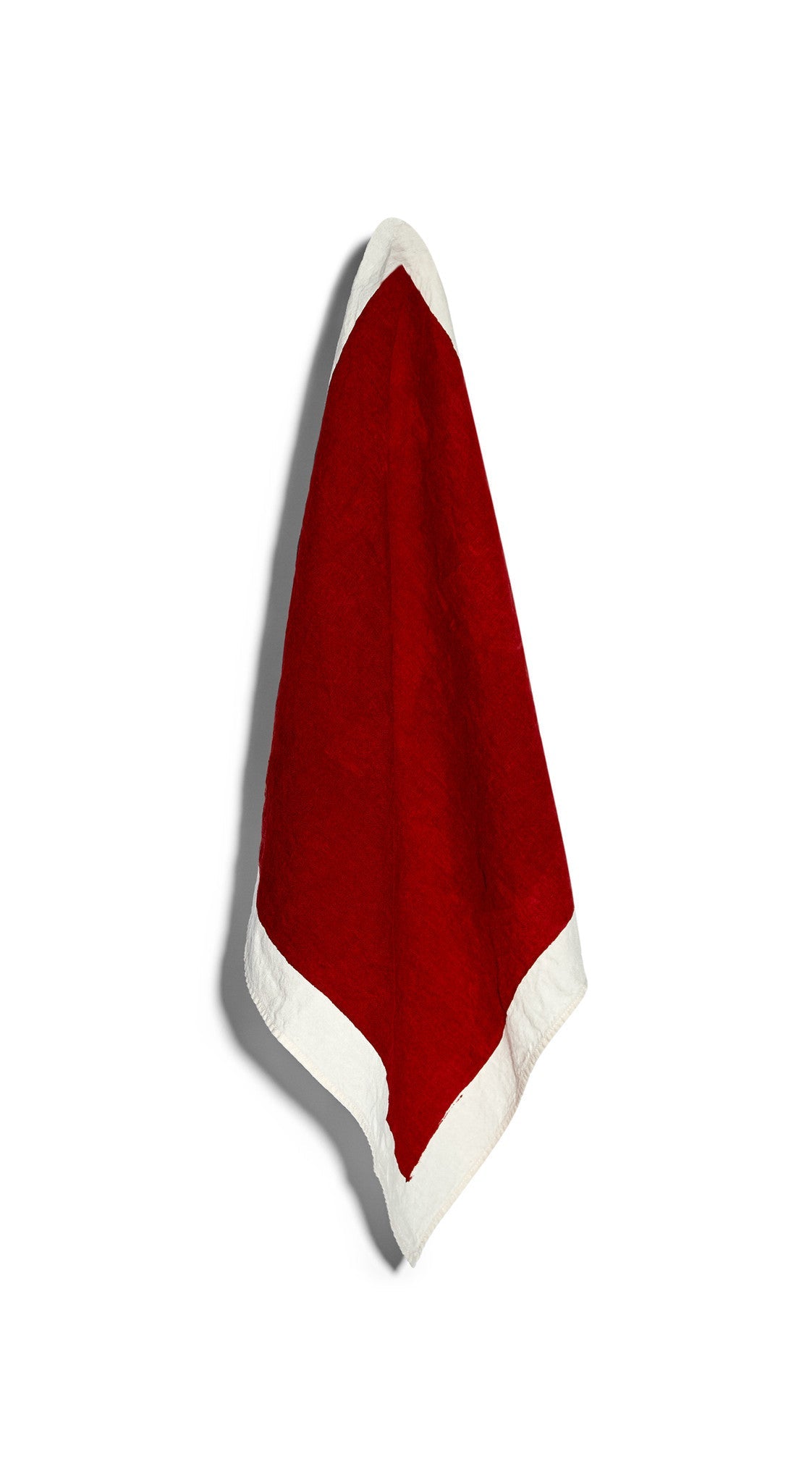 'Full Field' Linen Napkin in Claret Red, 50x50cm