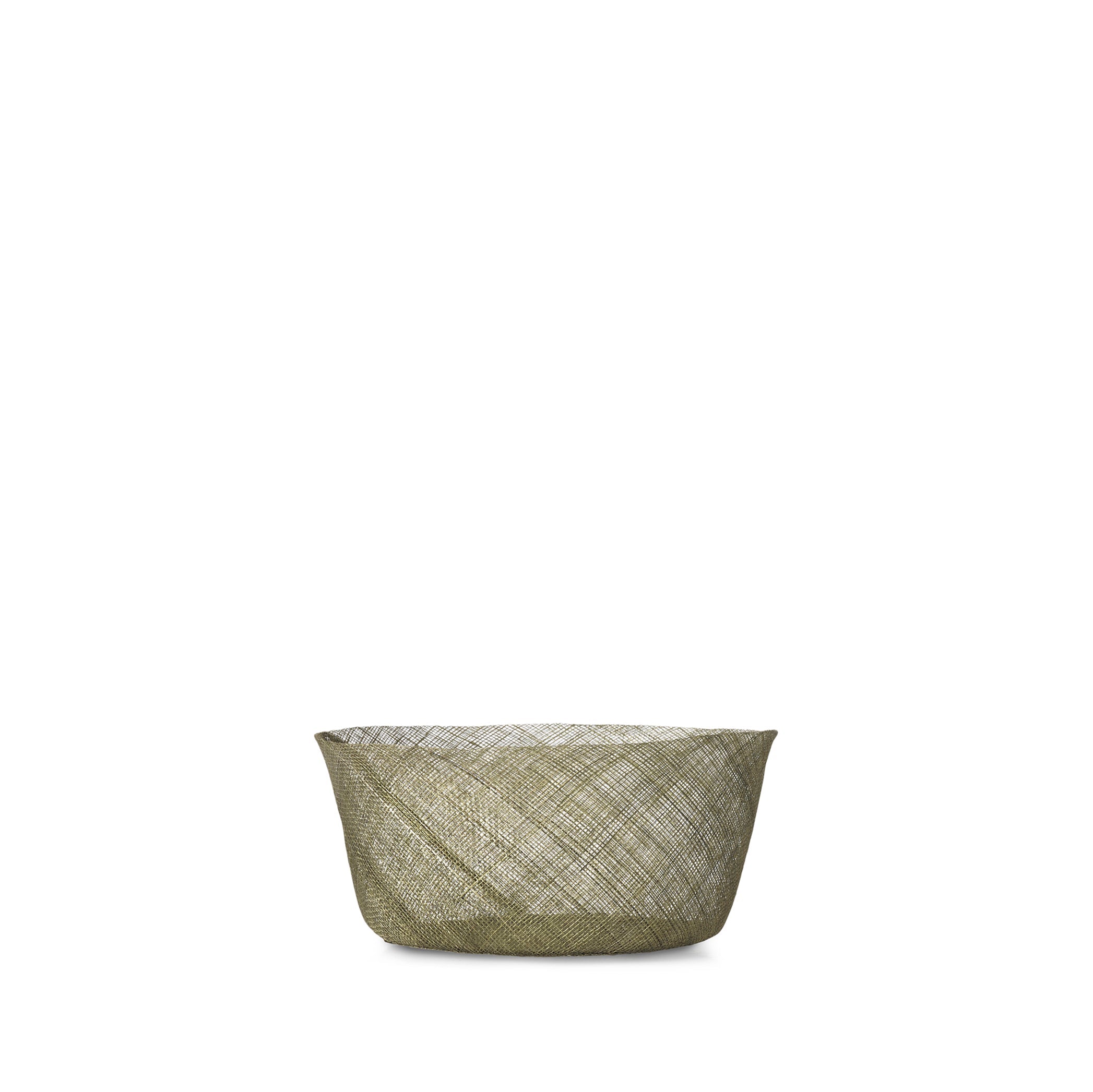 Abaca Round Bread Basket in Sage