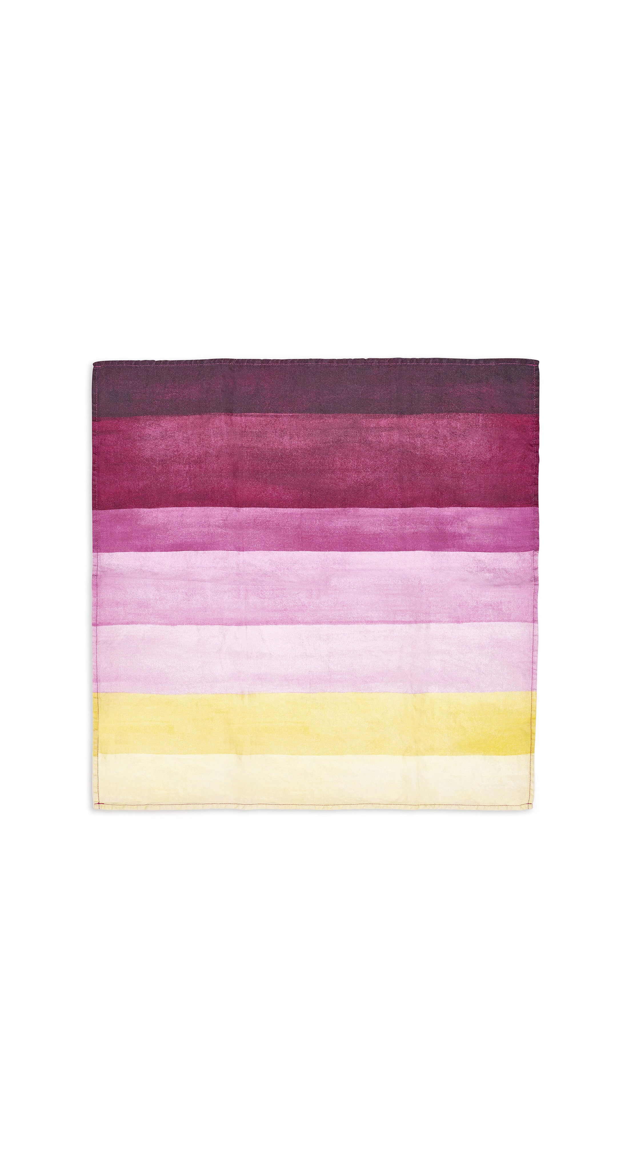 'Shades of Pink' Linen Napkin in Pink & Yellow, 50x50cm