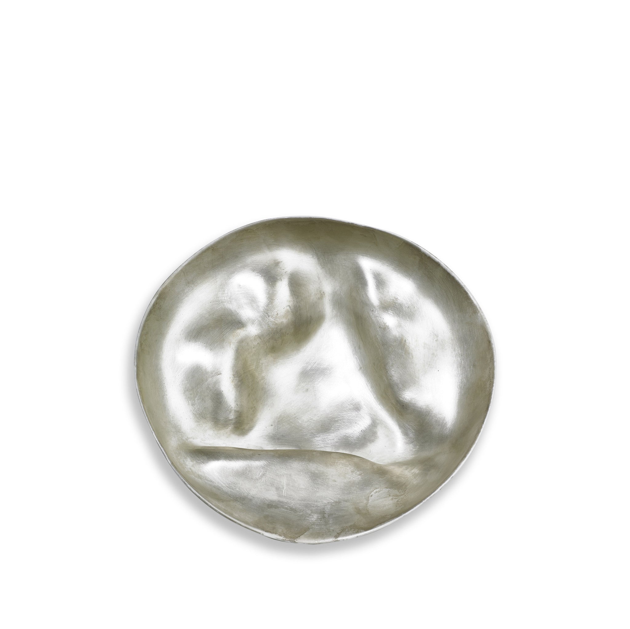 Porcelain Shell Bowl in Matte Silver, 18cm