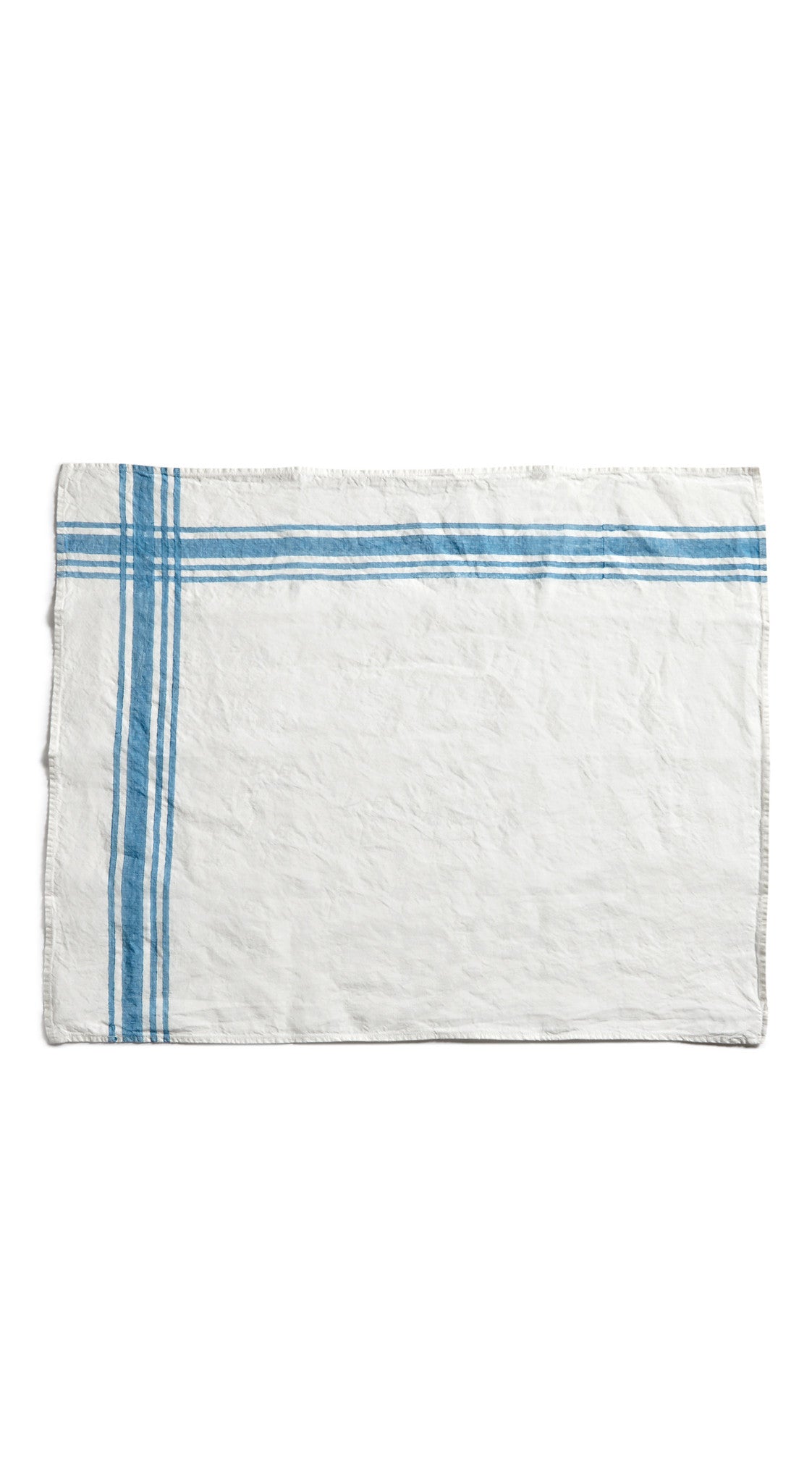 Stripe Linen Tea Towel in Sky Blue, 55x70cm
