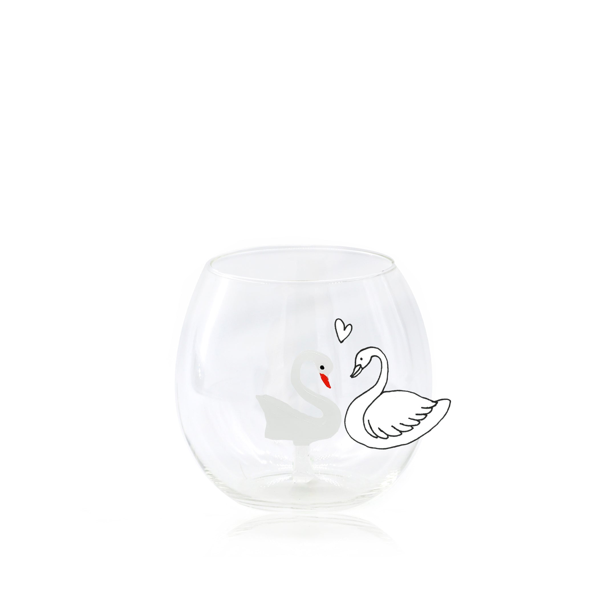 Handblown Murano Swan Glass