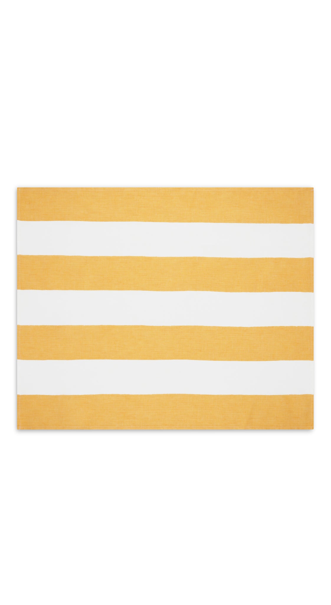 Fine Irish Linen Tea Towel in Yellow and White Stripe, 58x73cm