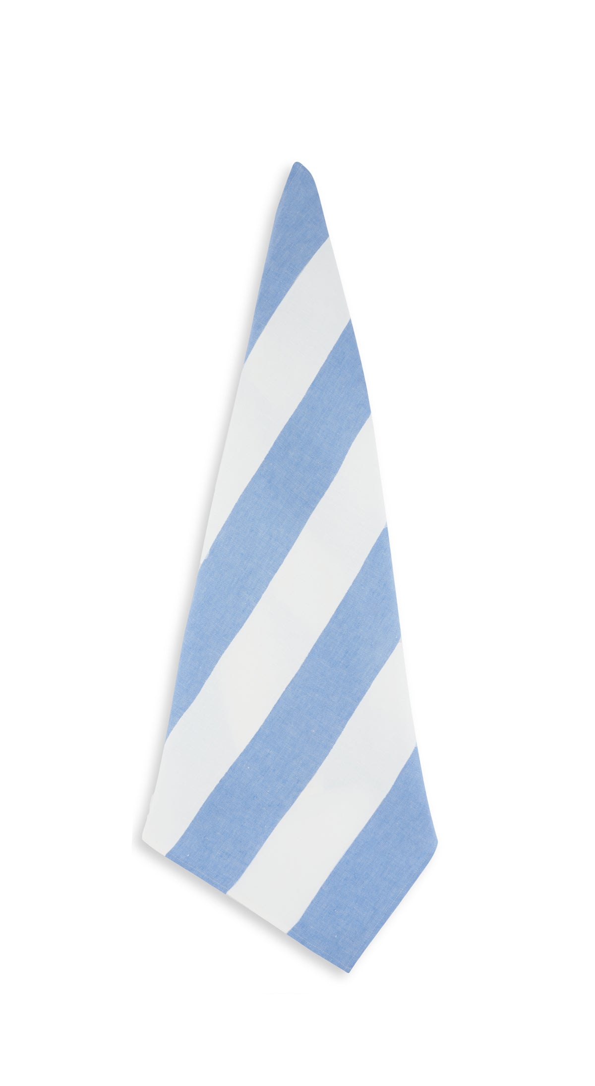 Fine Irish Linen Tea Towel in Blue and White Stripe, 58x73cm