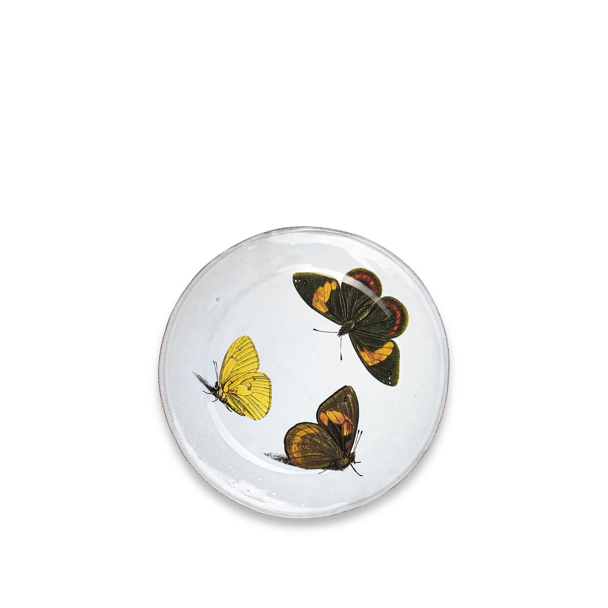 Three Butterflies Plate by Astier de Villatte, 19cm