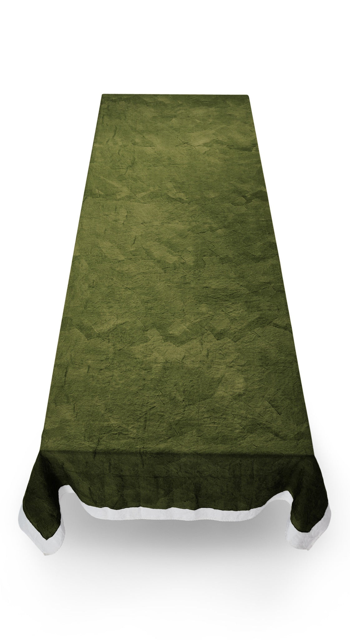 Full Field Linen Tablecloth in Avocado Green