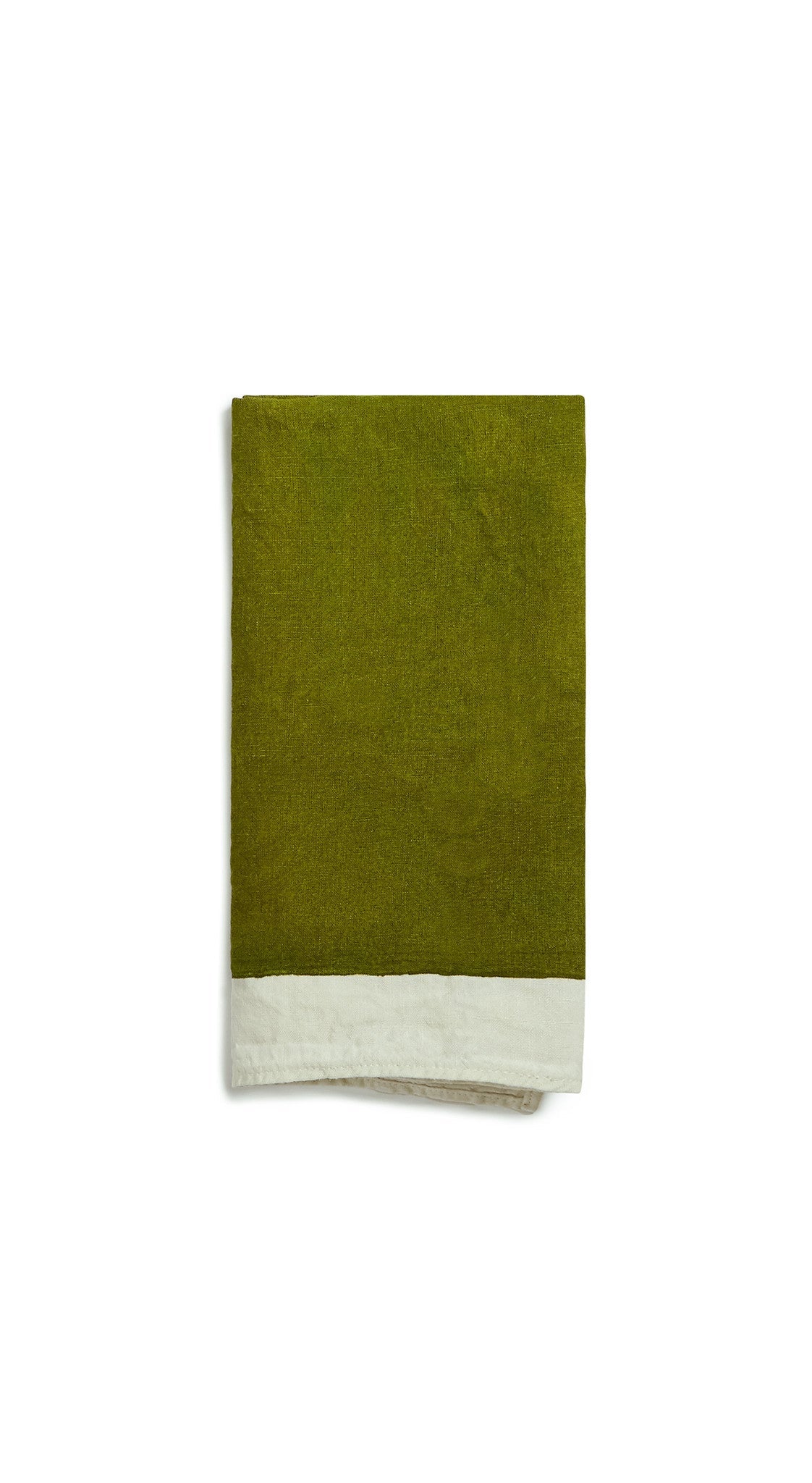 Full Field Linen Napkin in Avocado Green, 50x50cm