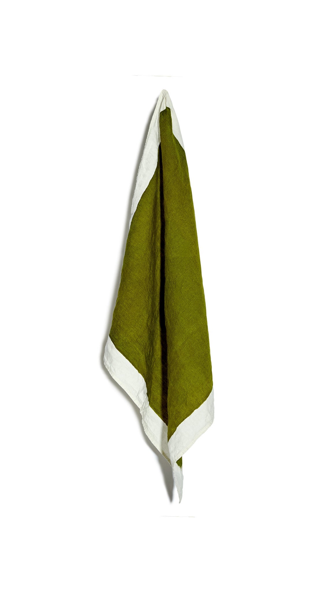'Full Field' Linen Napkin in Avocado Green, 50x50cm