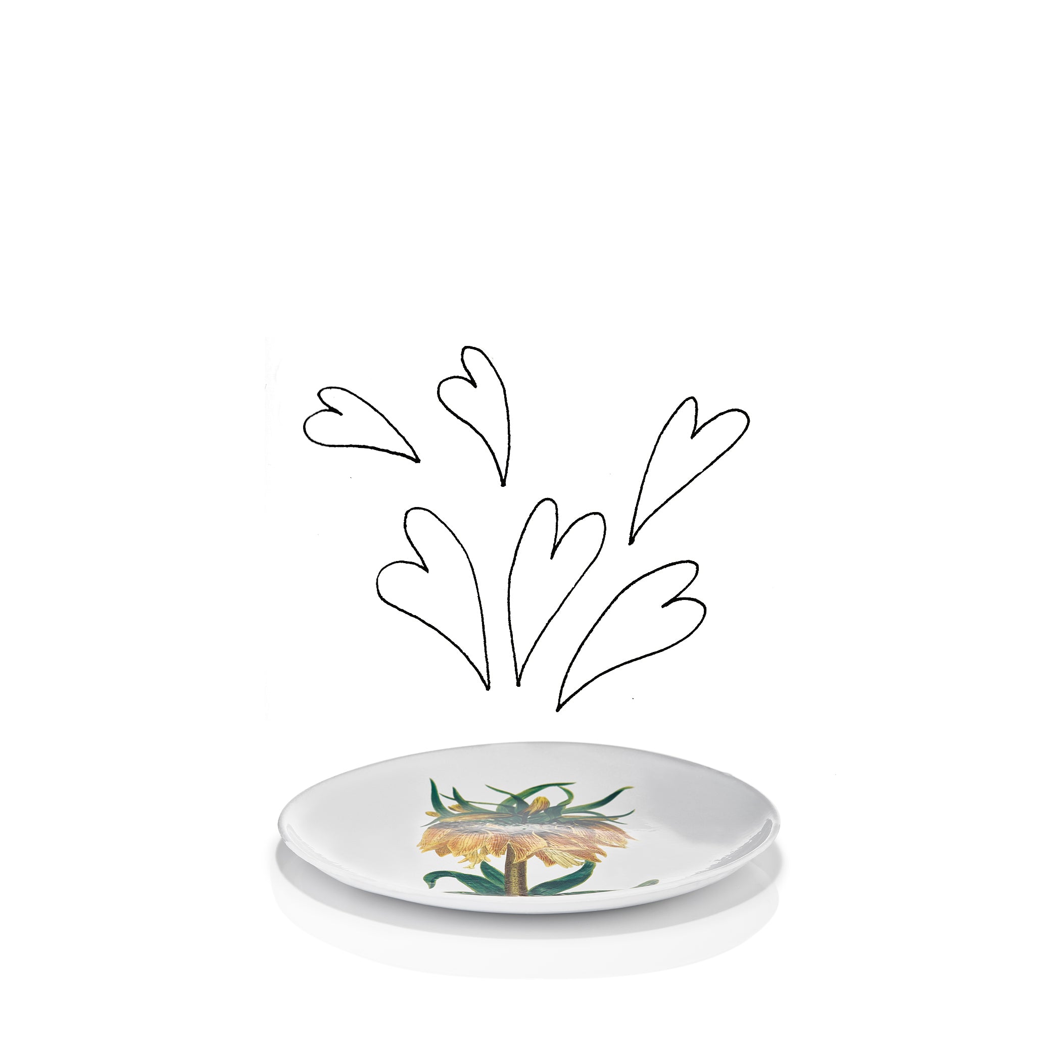 Yellow Flower Plate by Astier de Villatte, 26cm