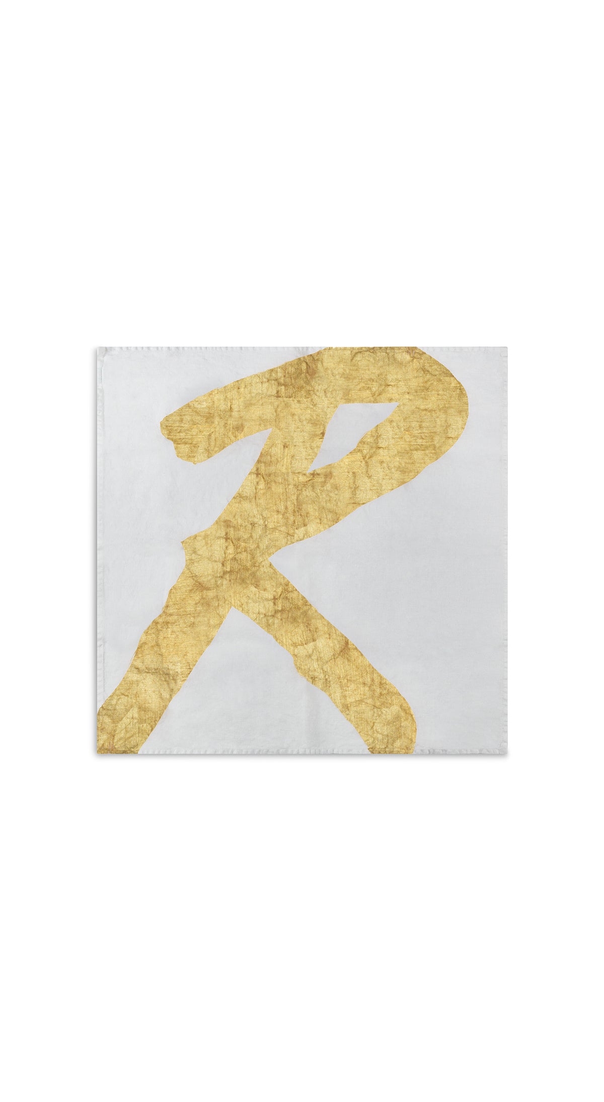 Alphabet Napkin 'R' in Gold, 50x50cm