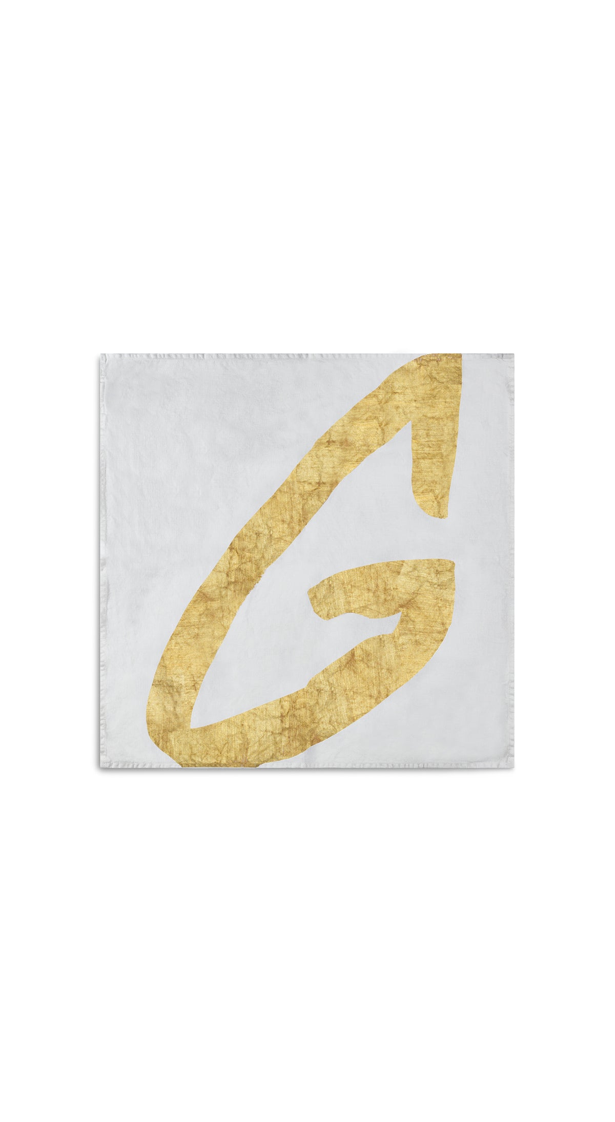 Alphabet Napkin 'G' in Gold, 50x50cm