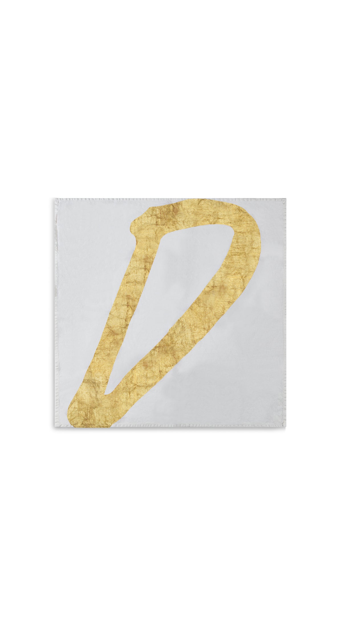 Alphabet Napkin 'D' in Gold, 50x50cm