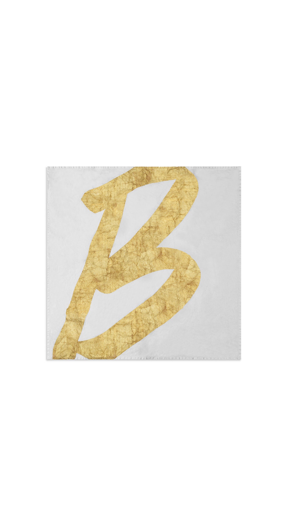 Alphabet Napkin 'B' in Gold, 50x50cm