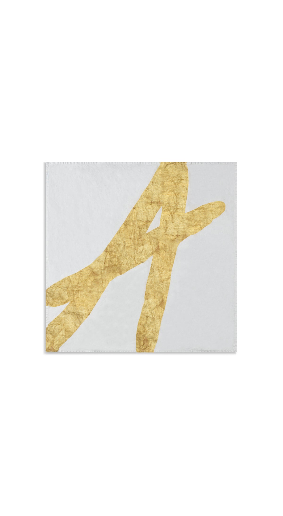 Alphabet Napkin 'A' in Gold, 50x50cm