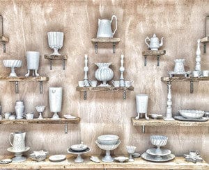 Pair of Positano Candlesticks By Astier de Villatte, 43.5cm