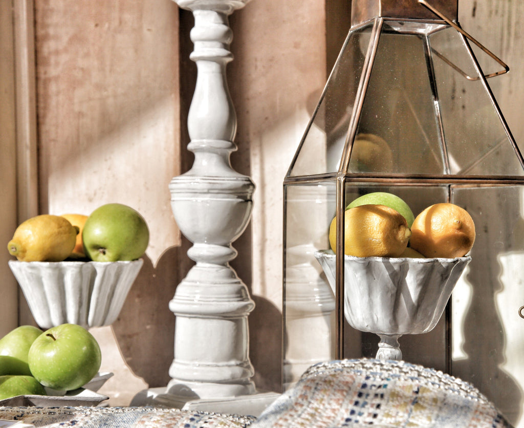 Pair of Peggy Candlesticks By Astier de Villatte, Large, 28cm