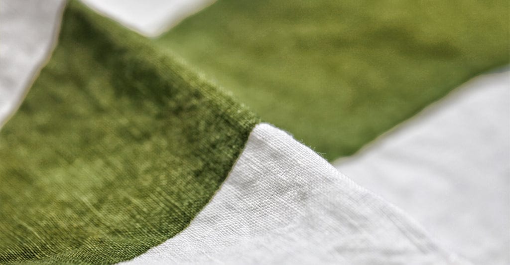 Alphabet Napkin 'O' in Avocado Green, 50x50cm