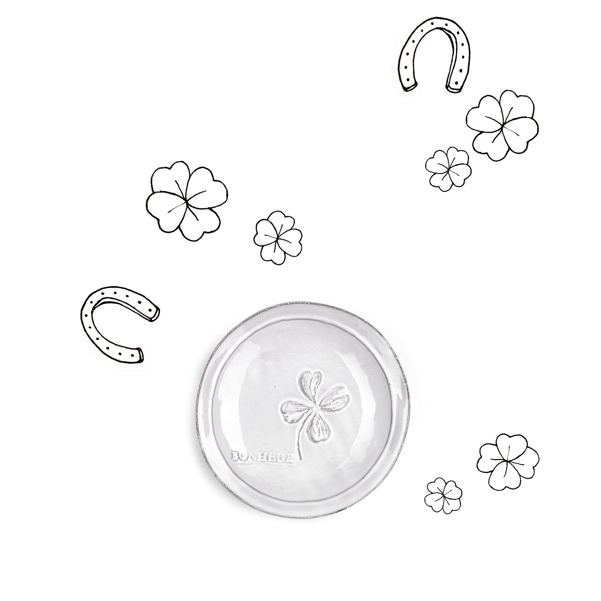 Bonheur Fleur saucer by Astier de Villatte, 13.5cm