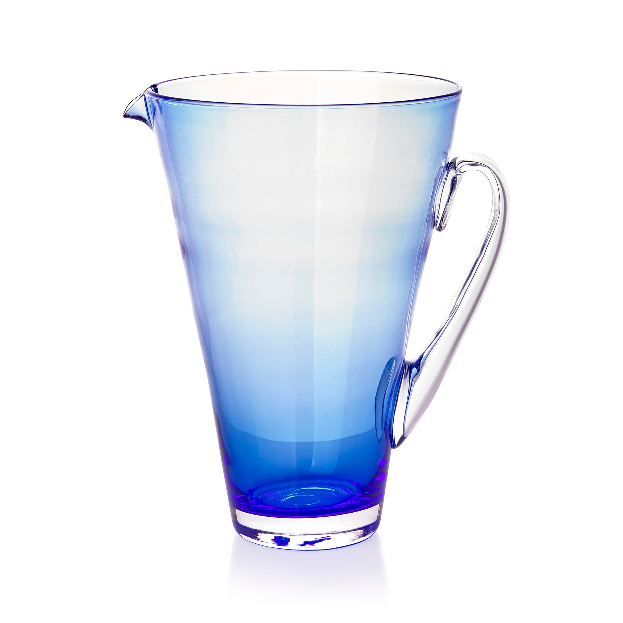 Handblown Glass 'Clair' Jug in Midnight Blue, 23cm