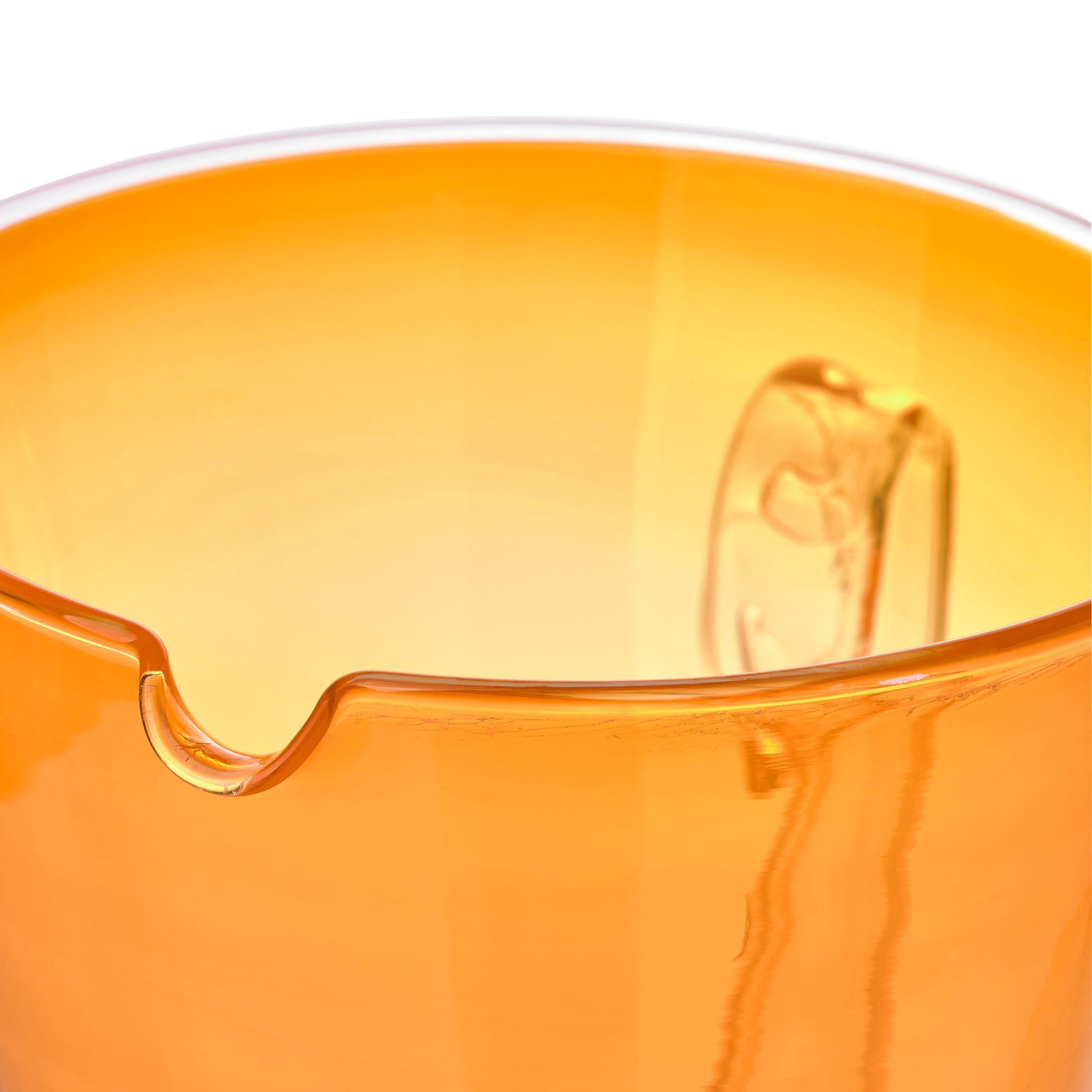 Handblown Glass Clair Jug in Orange, 23cm