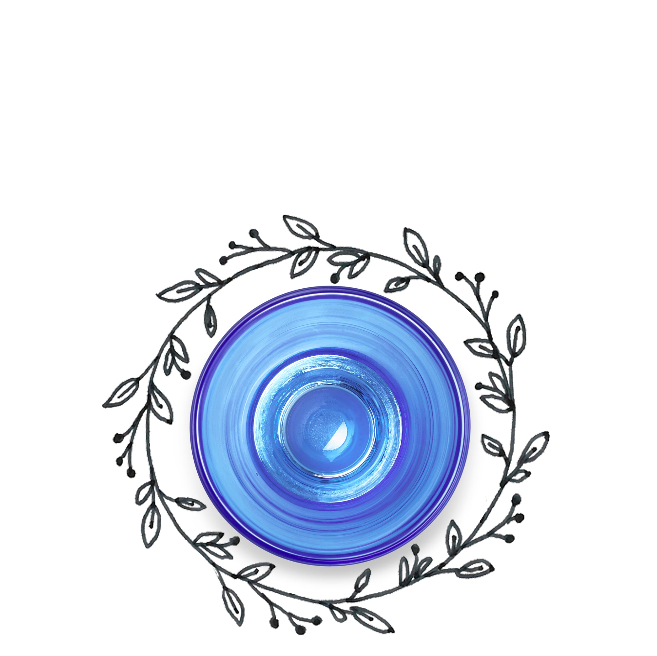 Handblown Glass 'Clair' Tumbler in Midnight Blue, 20cl