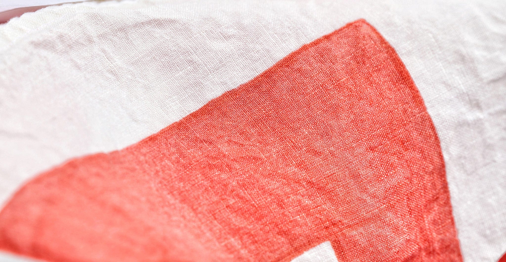 Alphabet Napkin 'H' in Coral Orange, 50x50cm