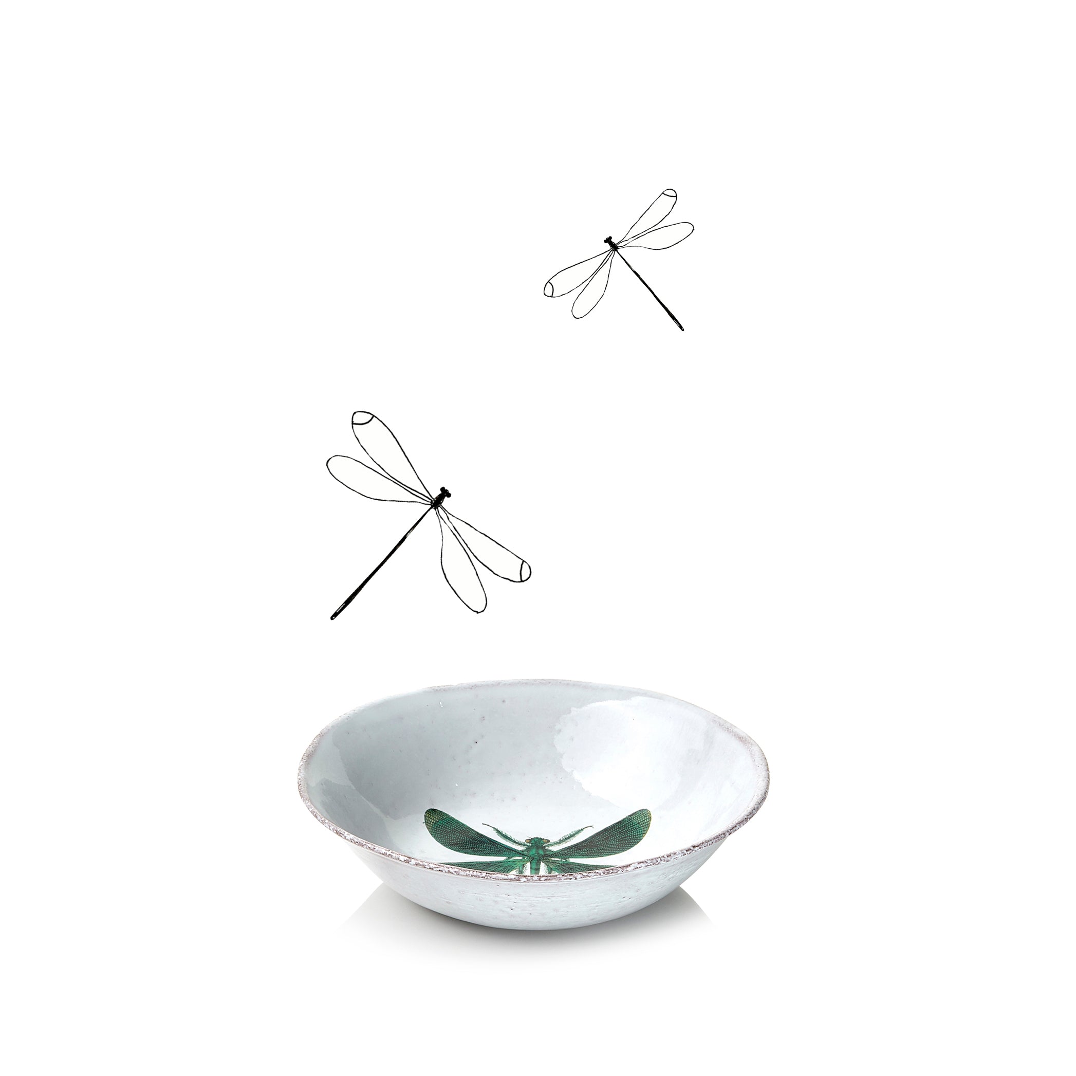 Dragonfly Soup Plate by Astier de Villatte