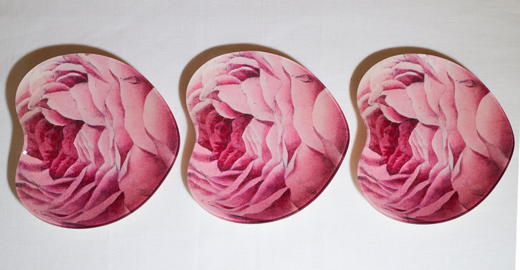 John Derian 'Rose (Pink)' Heart Dish, 20cm