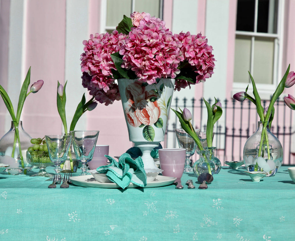 Pair of Istanbul Small Candlesticks By Astier de Villatte, 26.5cm