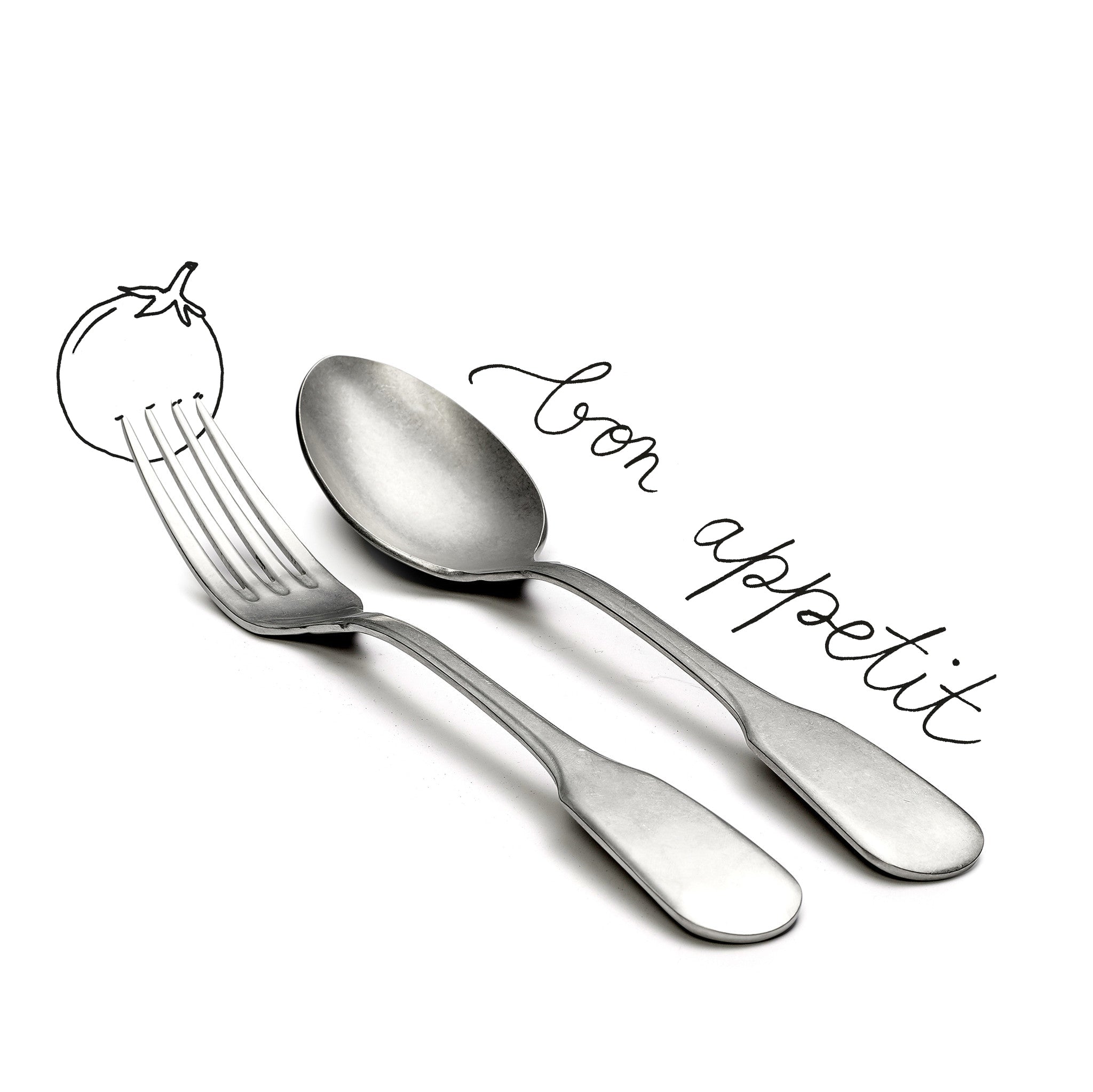 Summerill & Bishop Stainless Steel Serving Fork & Spoon