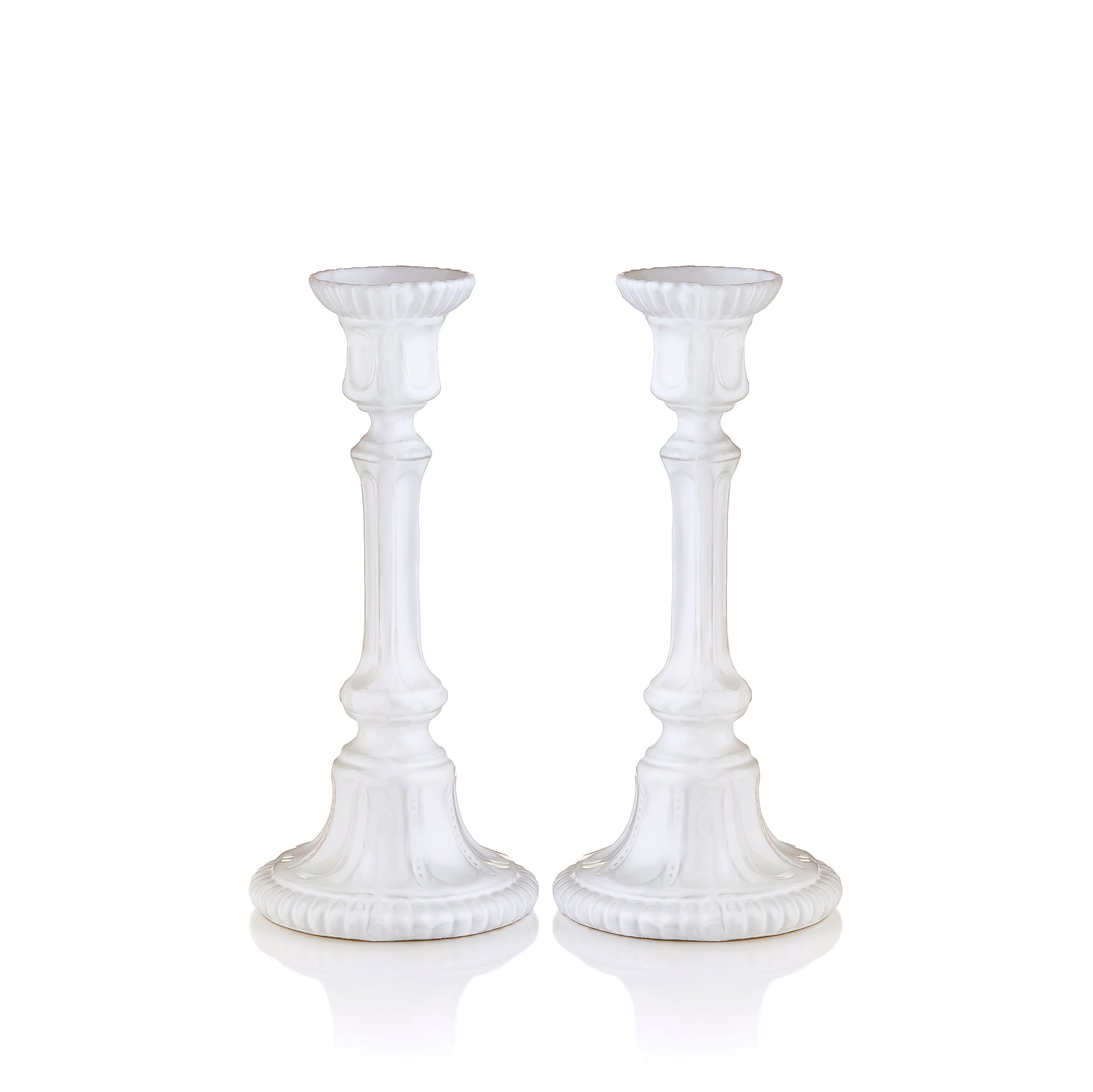 Pair of Gisele Candlesticks by Astier de Villatte, 25cm