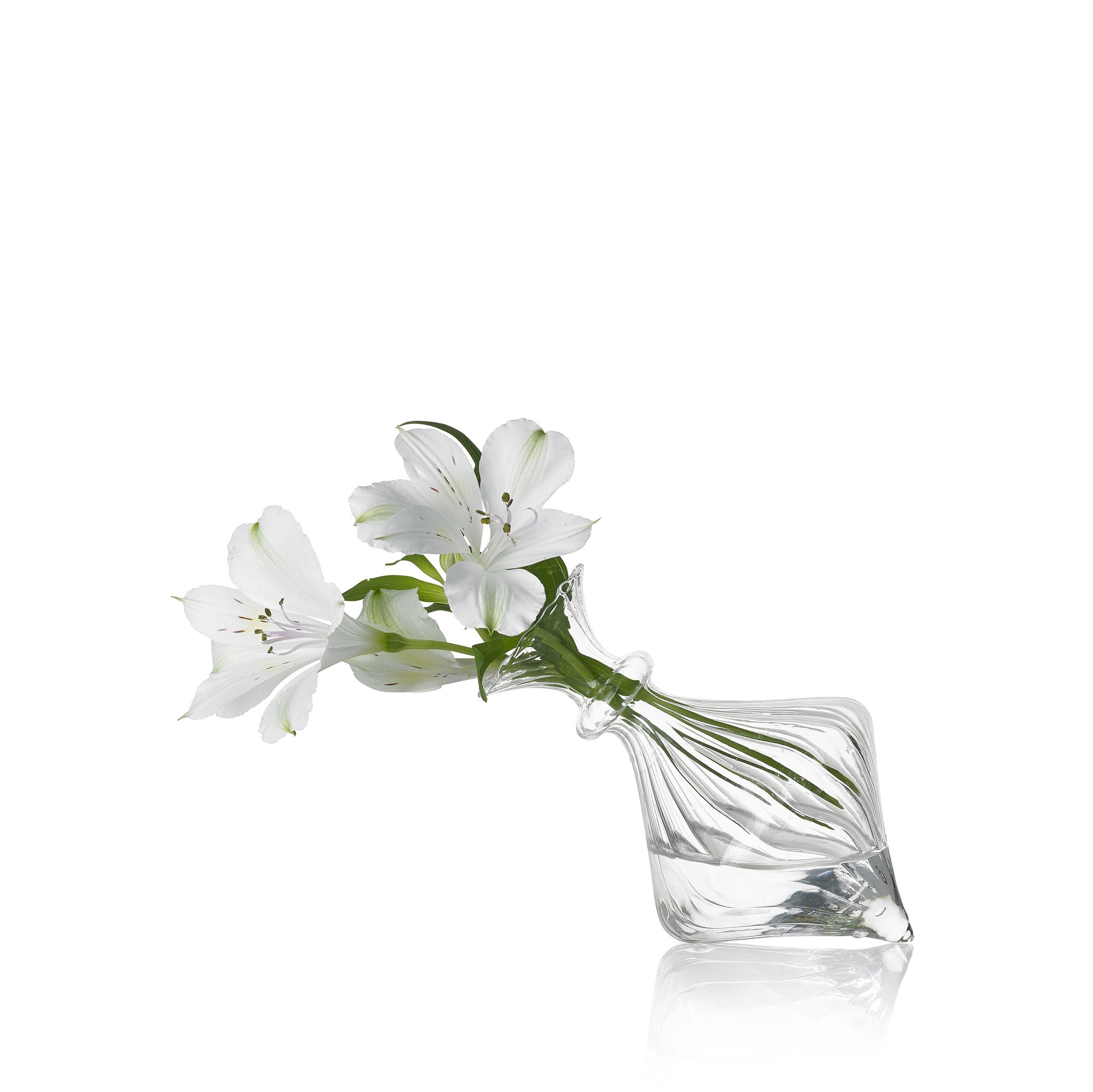 Handblown Glass Mia Bud Flower Vase, 17cm