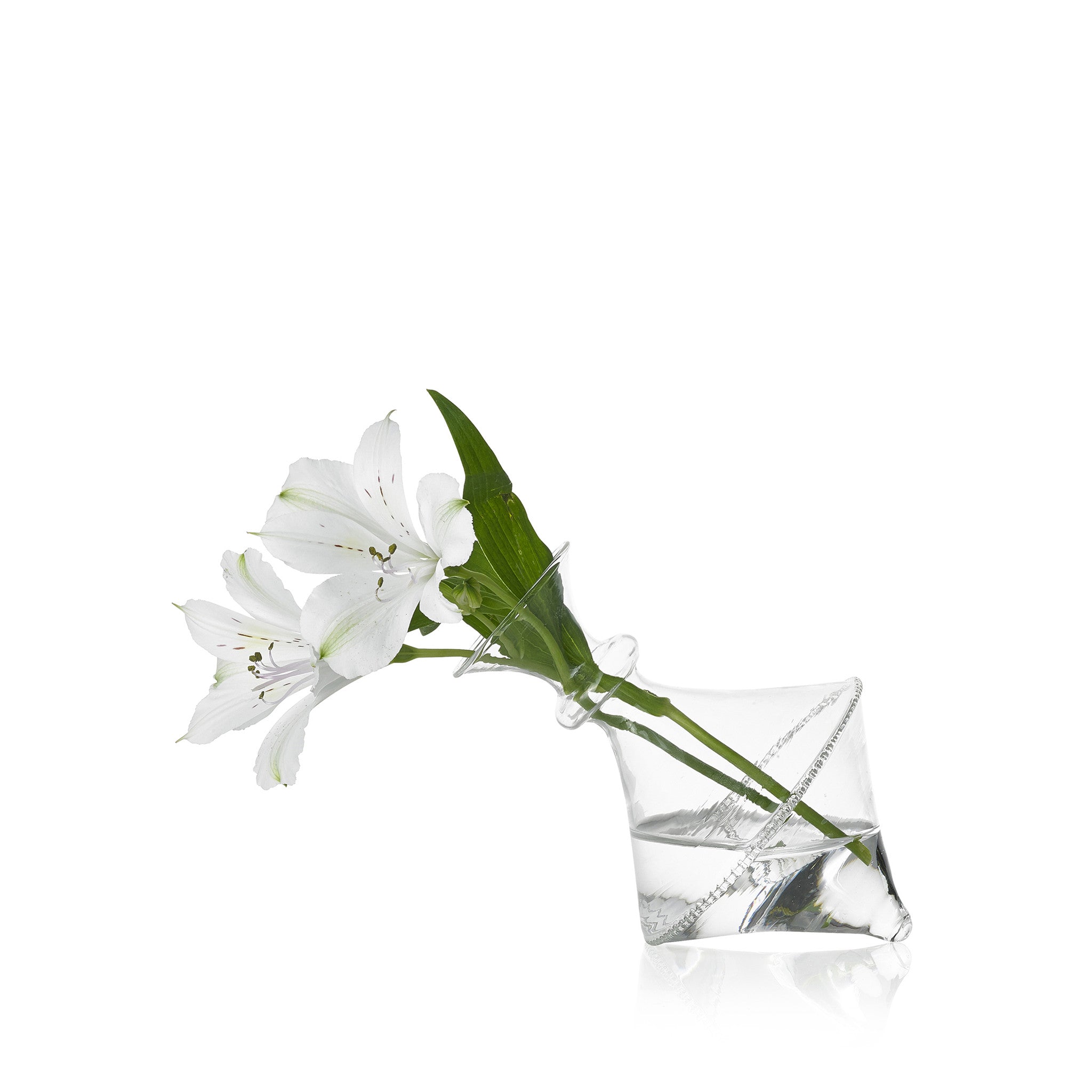 Cara Glass Flower Vase, 16cm