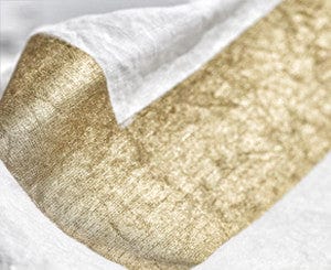 Cornice Linen Napkin in Gold, 50x50cm