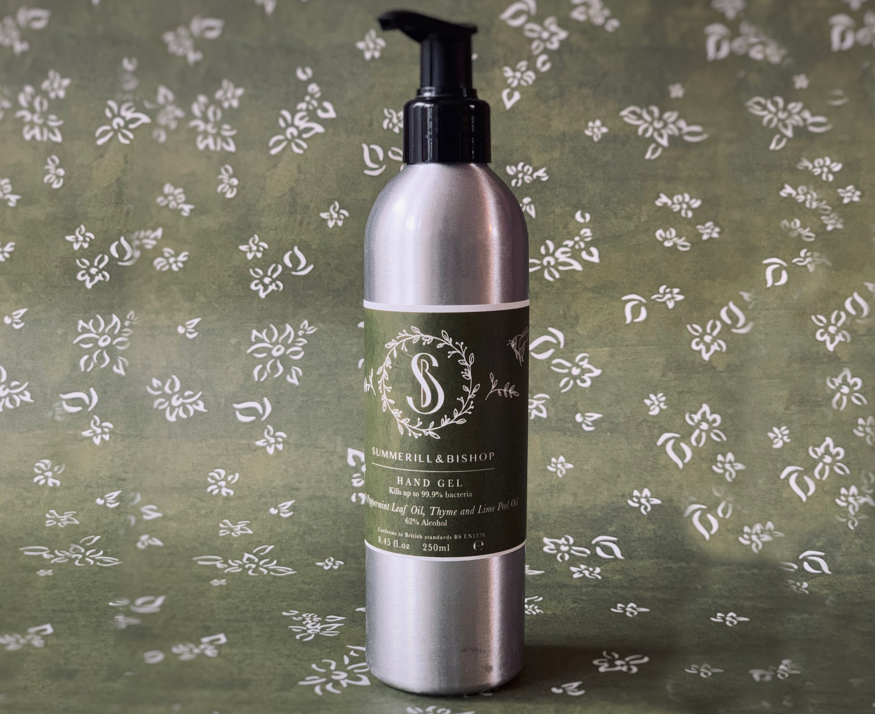 Summerill & Bishop Peppermint Leaf, Thyme & Lime Peel Alcohol Hand Gel 250ml